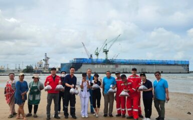 Unithai Shipyard & Engineering Limited organized activities to release aquatic animals in honor of Her Majesty Queen Suthida Bajrasudhabimalalakshana's birthday on June 3, 2024, as well as a beach cleanup at Laem Chabang community beach in observance of World Environment Day on June 5, 2024.