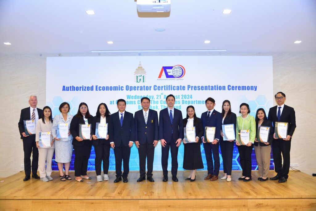 Unithai Logistics has received the Authorized Economic Operator (AEO) certification 2024 from the Customs Department, reinforcing confidence in providing international logistics services